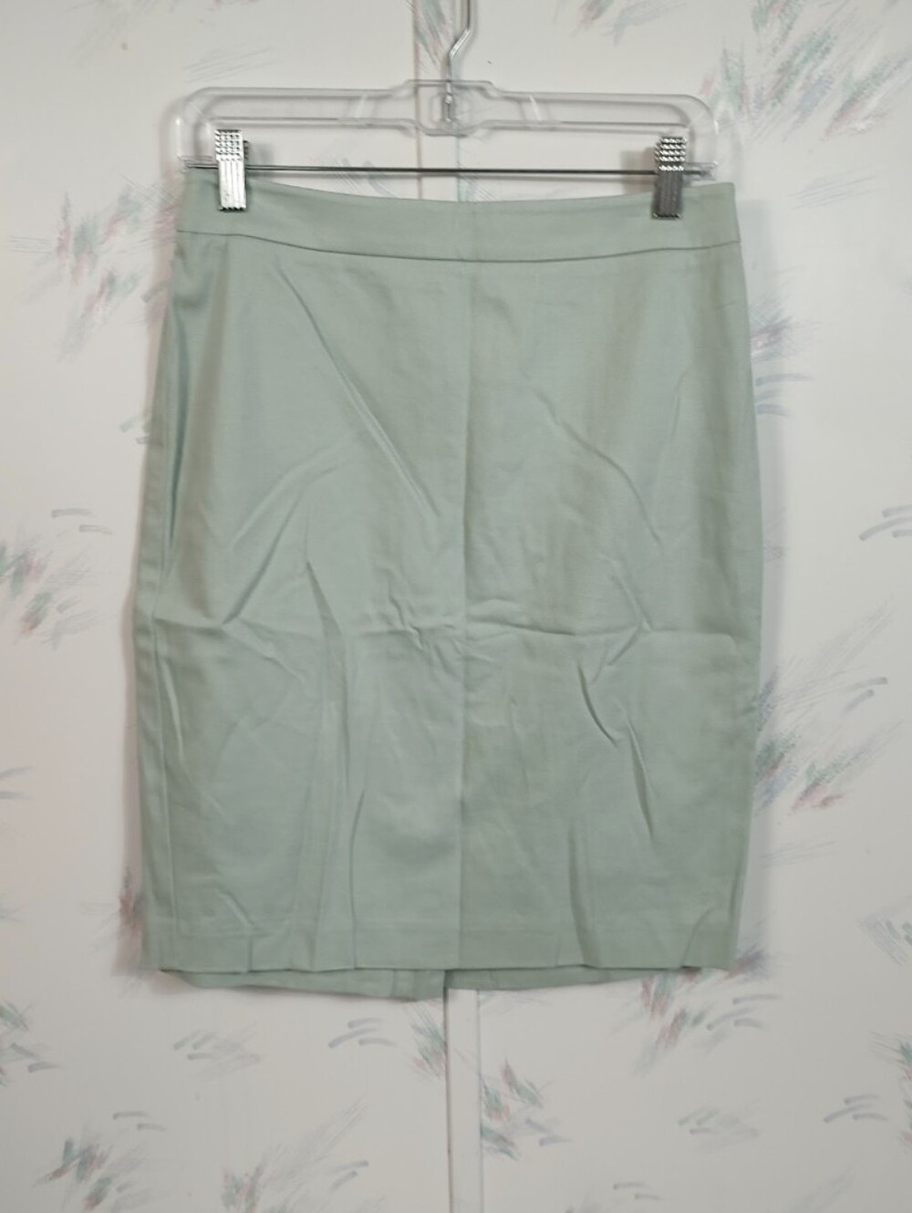 Women's Cabi Pencil Skirt, Light Green Size 4 Textured